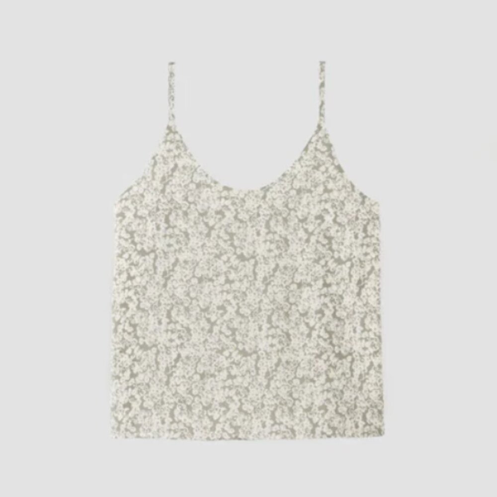Everlane - The Slip Cami - Sage Mini Floral - Size Small